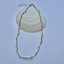 Load image into Gallery viewer, N Tube  Turquoise, herkimerdiamond, Freshwater pearl