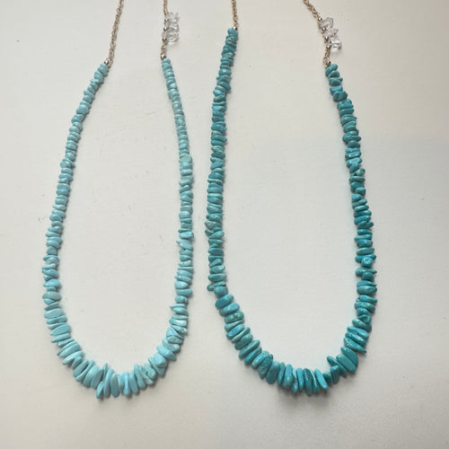 N sleeping beauty turquoise & chain