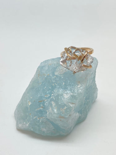 Ring Herkimer diamond (medium size)