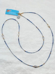 N  long  5 Keshi beads