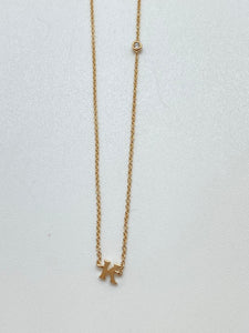 NKY Initial necklace with diamond