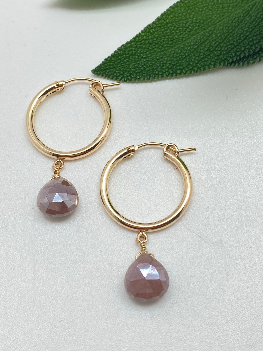 E hoop Gemstone